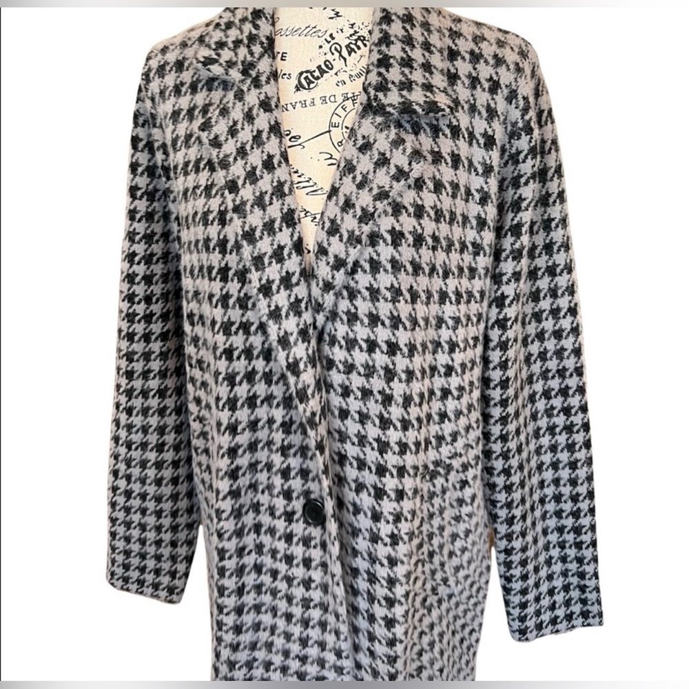 Max Studio Houndstooth Pattern Duster - image 8